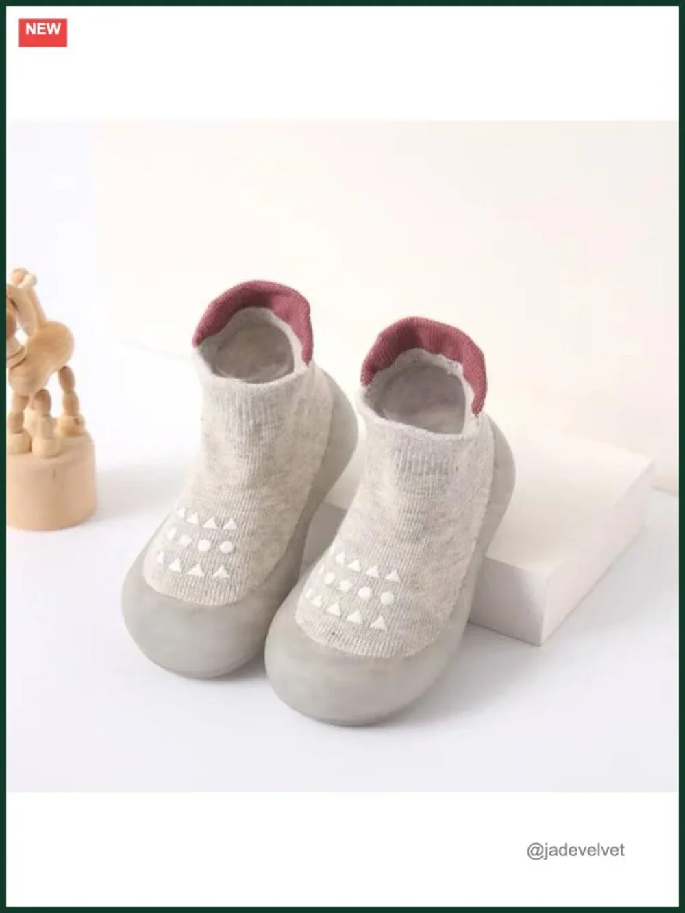 2 Pair Baby Non Slip Soft Rubber Sock Shoes Toddler First Walking Slippers